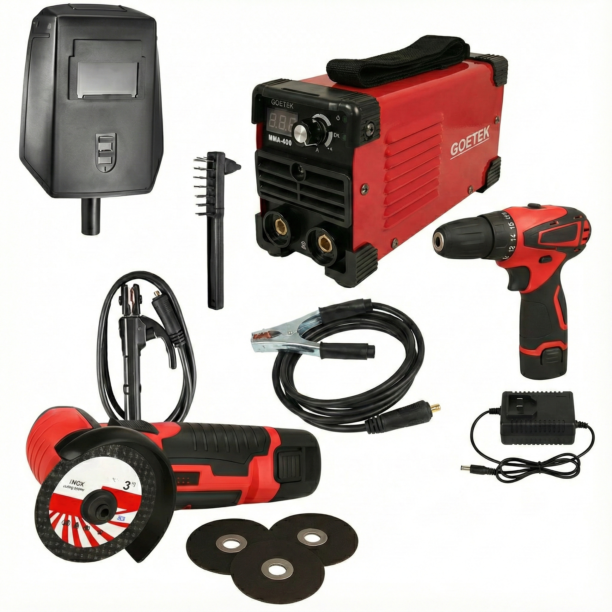 Saldatrice 500A + Flessibile + Avvitatore